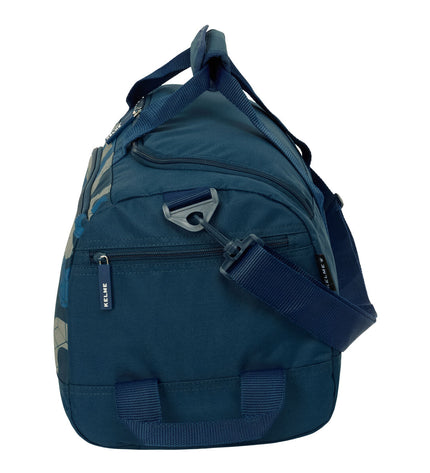 Kelme Epic marine blue sports bag designed for outdoor and fan activities, featuring durable material and spacious compartments.