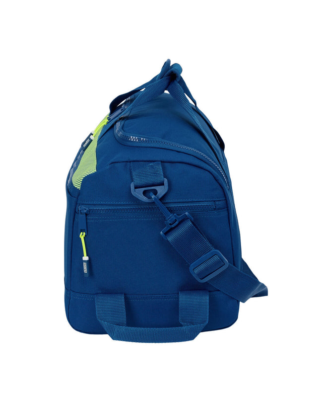 Munich North Marineblue sport bag with 50x25x25 cm dimensions, designed for outdoor and sports use, featuring sturdy handles.