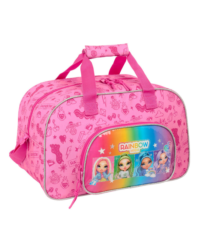 Rainbow High Sporttas sport and outdoor bag in multicolour with dimensions 40x24x23 cm featuring vibrant rainbow design.