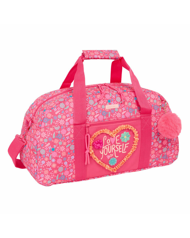 Safta Feeling multicolour sports bag with 50x26x20 cm size, featuring colorful design, ideal for sport and outdoor activities.