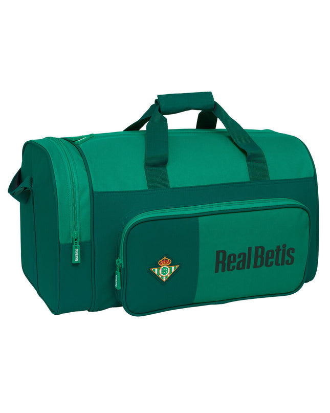Green Real Betis Balompié sports bag with dimensions 47x26x27 cm, designed for sports and outdoor activities.