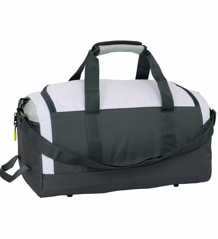 Real Madrid C.F. sports bag with 50x25x25 cm size, sports and outdoor equipment, featuring team logo and durable fabric.