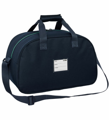 Real Madrid C.F. sports and outdoor bag, 40x24x23 cm, with team logo, durable fabric, and sturdy handles for sports or travel use.