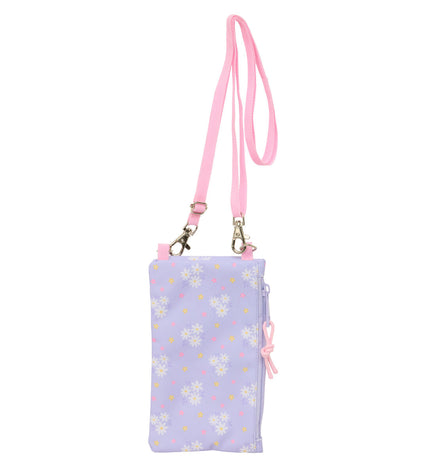 Safta Bouquet roze lila portemonnee with multiple card slots and zipper closure, designed for stylish organization.