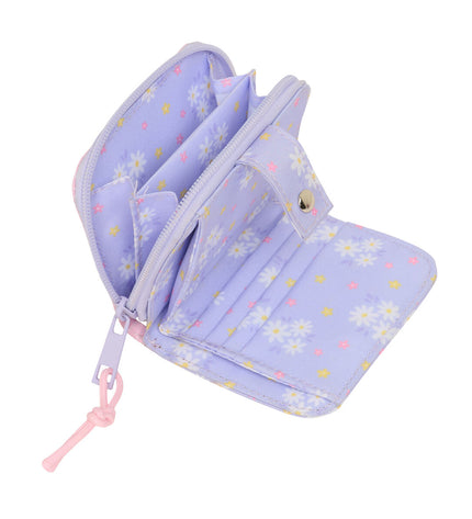 Safta Bouquet Roze Lila wallet and cardholder set with floral design, compact travel wallet, stylish and functional accessories.