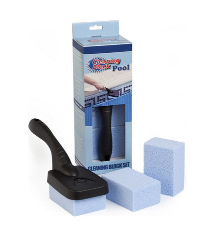 Gebogen Cleaning Block zwembadborstel, 27 cm, voor tuin, zwembaden en jacuzzi's, met groene borstelharen en stevige handgreep