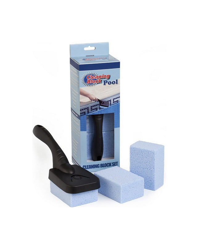 Gebogen Cleaning Block zwembadborstel, 27 cm, voor tuin, zwembaden en jacuzzi's, met groene borstelharen en stevige handgreep