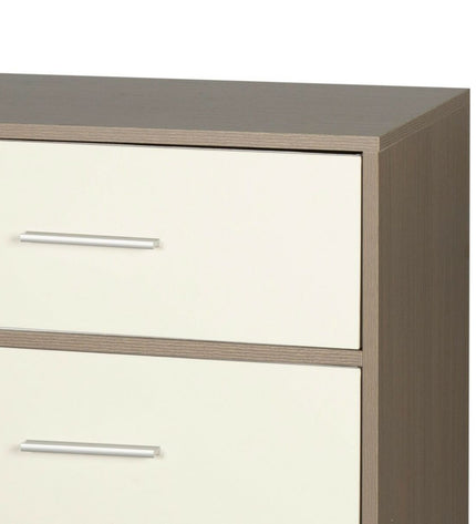 Max Home nightstand in white and gray, 58x70x30 cm, modern furniture suitable for bedroom or living space.