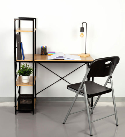 Max Home steel melamine particleboard bureau with plank, 100x120x52 cm, suitable for home furniture and kitchen use.