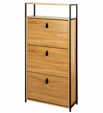 Max Home Schoenenrek Max Home storage rack for shoes, 60x132x24 cm, organized with shoes on multiple shelves.