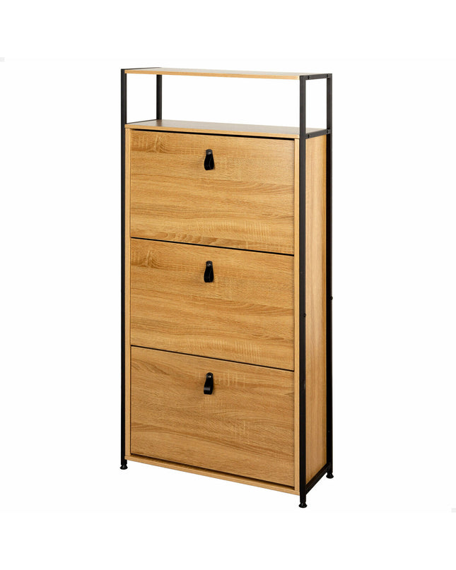 Max Home Schoenenrek Max Home storage rack for shoes, 60x132x24 cm, organized with shoes on multiple shelves.