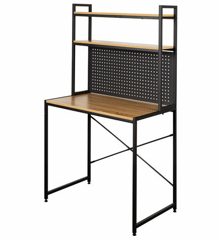 Max Home steel melamine plank bureau with spacious tabletop and sturdy construction, measuring 84x148x50 cm for home office use