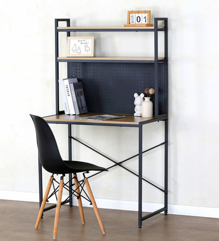Max Home steel melamine plank bureau with spacious surface, measuring 84x148x50 cm, ideal for home office or kitchen furniture.