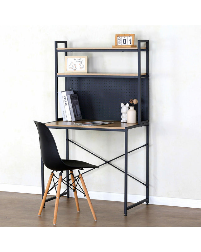 Max Home steel melamine plank bureau with spacious surface, measuring 84x148x50 cm, ideal for home office or kitchen furniture.