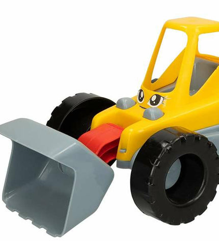 Colorbaby Graafmachine toy in bright yellow and black, 26 cm, designed for children to play with as a construction vehicle.