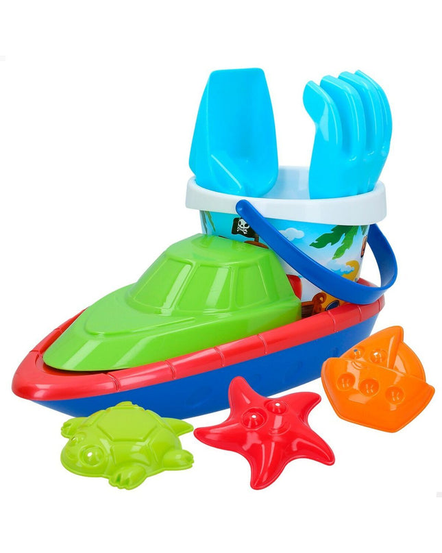 Colorbaby strandspeelgoedset with colorful plastic rings for outdoor play and sports activities.