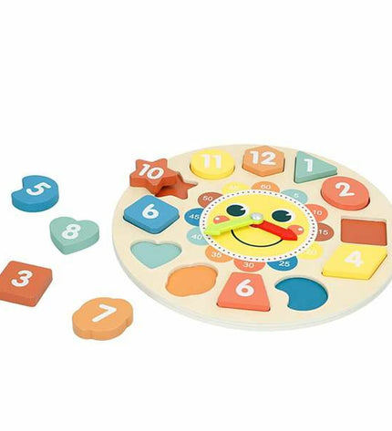 Colorbaby baby clock toy with colorful design, suitable for young children, featuring playful and educational features.