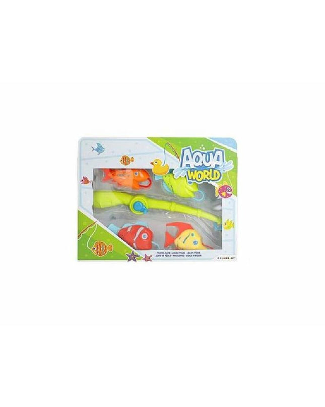 Colorbaby Aqua World magnetic fishing game with colorful fish and fishing rods for children's play and educational fun.