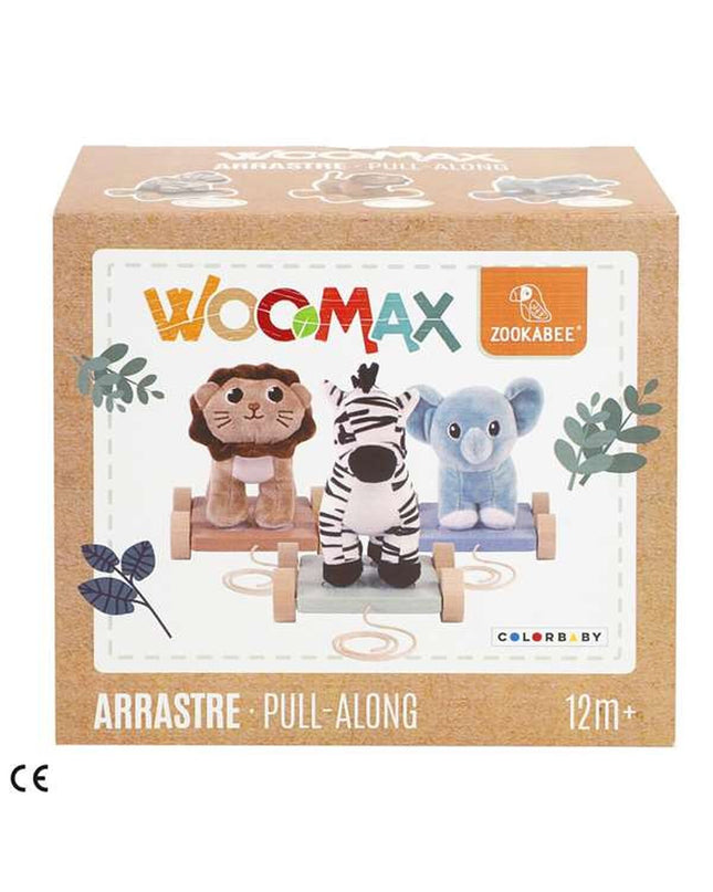 Colorbaby soft wooden plush toy, colorful stuffed animal suitable for children, part of the speelgoed en games category.