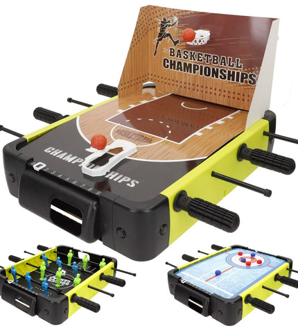 Colorbaby tafelvoetbal speelgoed with colorful players and sturdy frame, ideal for fun indoor game for kids.