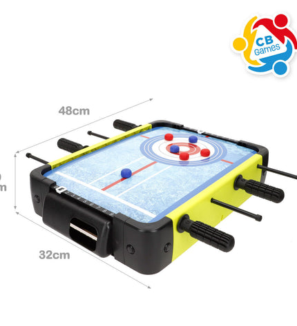 Colorbaby Tafelvoetbal game with colorful miniature players and goals, designed for fun and interactive tabletop soccer play.