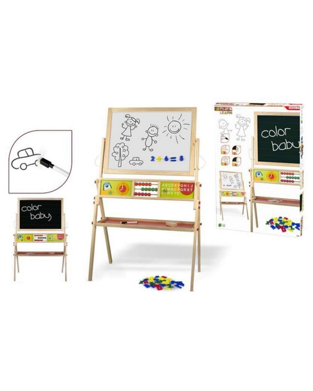 Woomax Bord 2 in 1 speelgoed en creatieve activiteiten accessoire, 68x112.5x36.5 cm, suitable for kids' play and crafts.