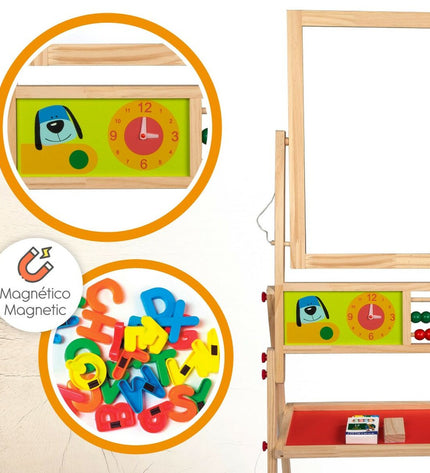 Woomax Bord 2 in 1 speelgoed en creatieve activiteiten, 68x112.5x36.5 cm, suitable for kids' play and craft projects