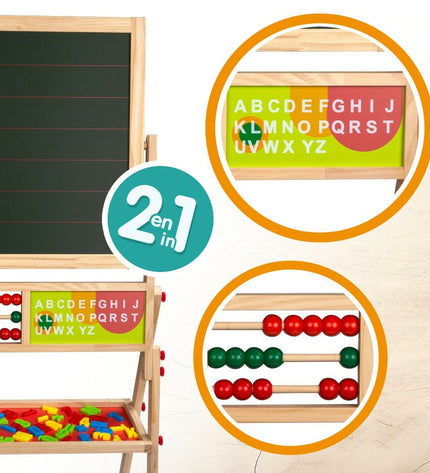 Woomax Bord 2 in 1 speelgoed en creatieve activiteiten, 68x112.5x36.5 cm, featuring colorful design and versatile play surface.