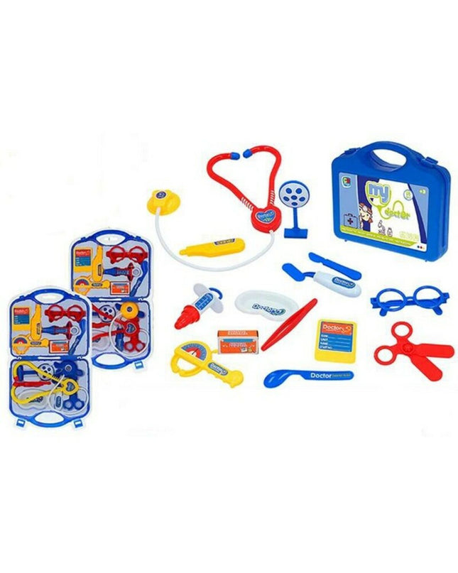 Colorbaby My Doctor toy doctor kit with accessories, including medical tools and a colorful pretend play medical bag.