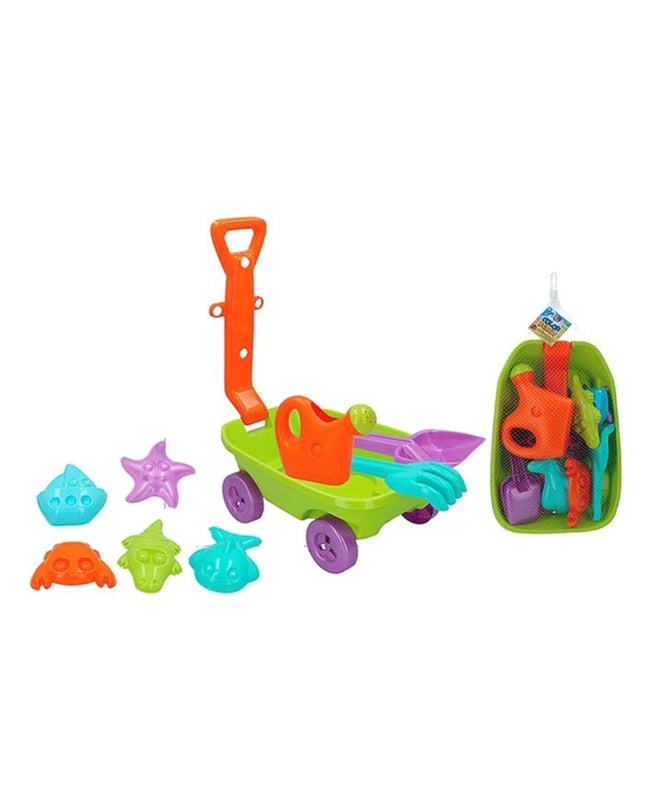 Colorbaby 9-piece strand toy set featuring colorful plastic beads and strings for children's play and outdoor activities.