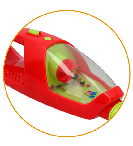 PlayGo 2-in-1 toy vacuum cleaner in pink and purple, measuring 22.5 x 67 x 15 cm, for pretend play and role-playing activities.