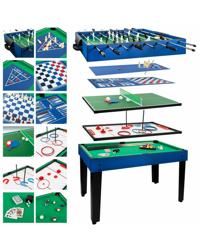 Colorbaby multi-spel tafel with colorful parts and accessories, measuring 107 x 83.5 x 61 cm, featuring 150 components for play.