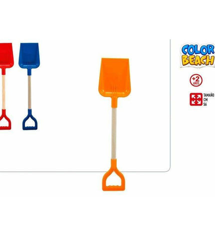 Colorbaby plastic spade, 56 cm toy for outdoor play, with a blue handle and sturdy plastic blade for gardening or sandbox fun.
