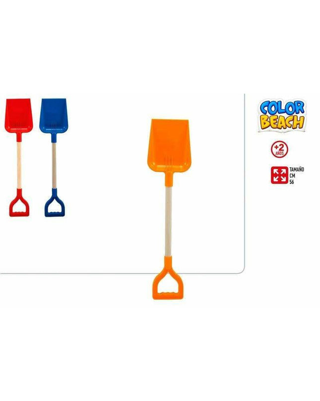 Colorbaby plastic spade, 56 cm toy for outdoor play, with a blue handle and sturdy plastic blade for gardening or sandbox fun.