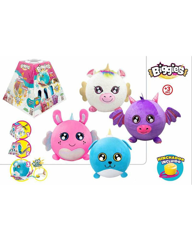 Colorbaby Biggies inflatable plush toy, 51.5 cm soft stuffed animal in vibrant colors, perfect for play and cuddling