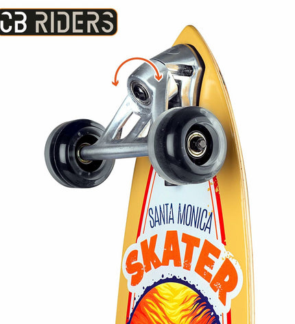 Colorbaby skateboard in vibrant colors, 74x22 cm, made of wood, suitable for outdoor play and sports activities.