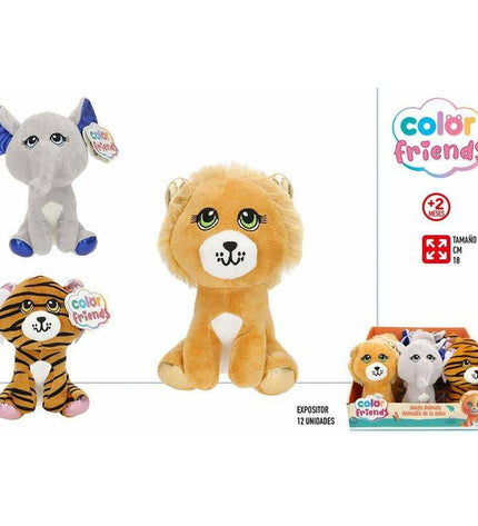 Colorbaby soft plush animal toy, 18 cm, featuring colorful animal design for children’s play and cuddling.