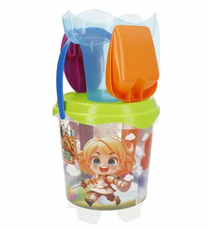 Aktive brand dragon-themed 18 cm Strandemmer for outdoor play, featuring colorful design and durable plastic construction.
