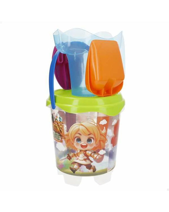 Aktive brand dragon-themed 18 cm Strandemmer for outdoor play, featuring colorful design and durable plastic construction.