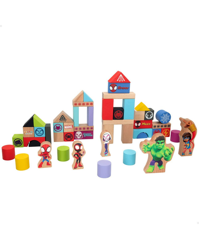 Spidey houten kinderpuzzel from Spidey Amazing Friends, colorful puzzle with cartoon characters for children’s play and learning.