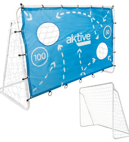 Aktive voetbaldoel 182x91x122 cm for outdoor soccer practice, metal frame and net, suitable for sports and outdoor play