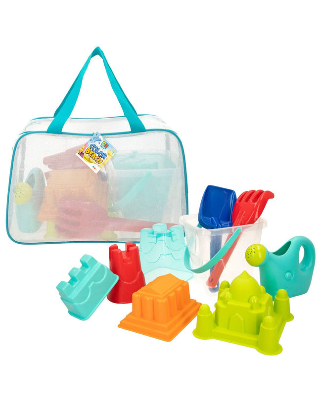Colorbaby strandspeelgoedset, 18 cm, colorful plastic construction toy for outdoor play and fun sports activities.