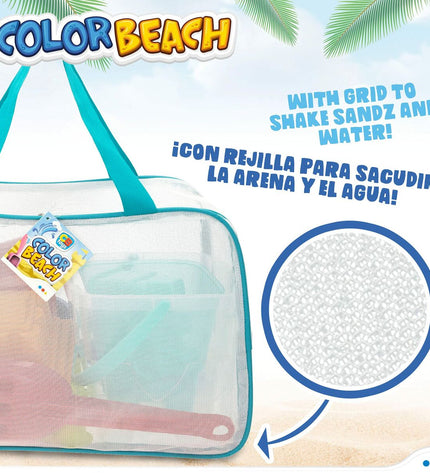 Colorbaby strand speelgoedset, 18 cm, colorful outdoor playset for children, ideal for sports and outdoor activities.