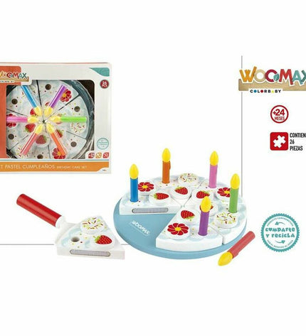 Woomax speelgoedkeuken with realistic stove, sink, and accessories, perfect for imaginative play in children's pretend kitchen games.