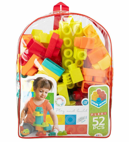 Color Block Bouwspel toy with colorful interlocking blocks for creative building and play.