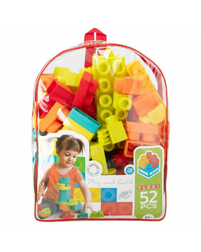 Color Block Bouwspel toy with colorful interlocking blocks for creative building and play.