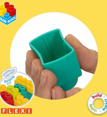 Color Block Bouwspel with colorful interlocking plastic blocks for creative building and play.