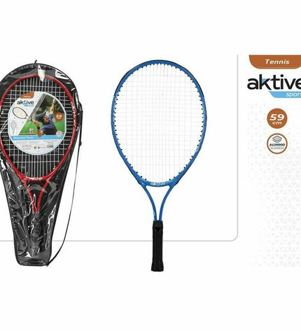 Aktive blue and red children's tennis racket, 59 cm, suitable for kids, with a lightweight frame for outdoor tennis play.