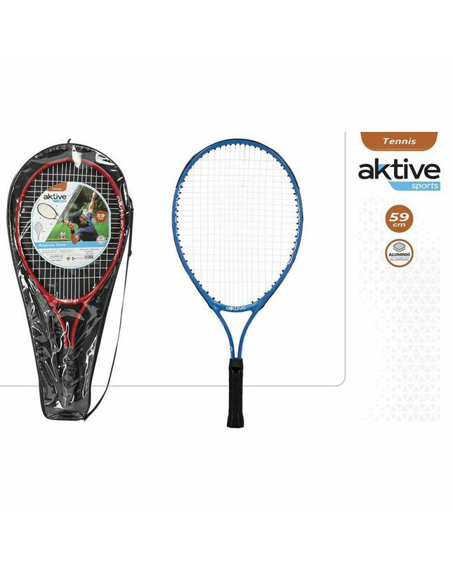 Aktive blue and red children's tennis racket, 59 cm, suitable for kids, with a lightweight frame for outdoor tennis play.