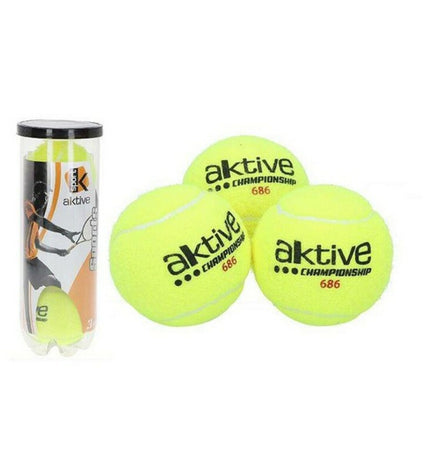 Set of Aktive Tennis Balls for sport and outdoor play, featuring high-quality tennis equipment from the Aktive brand.